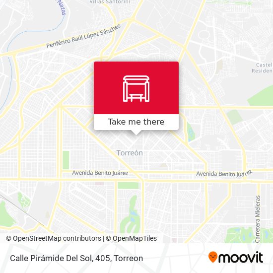 Mapa de Calle Pirámide Del Sol, 405