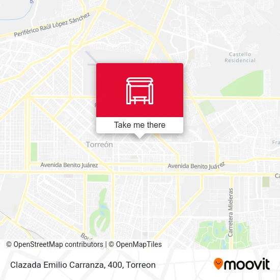 Clazada Emilio Carranza, 400 map