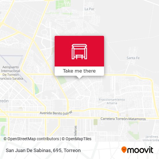 San Juan De Sabinas, 695 map
