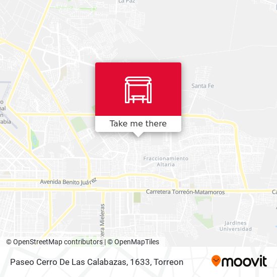 Paseo Cerro De Las Calabazas, 1633 map