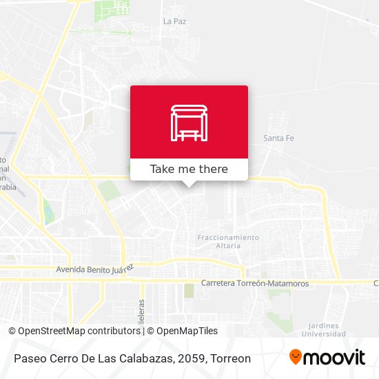 Mapa de Paseo Cerro De Las Calabazas, 2059