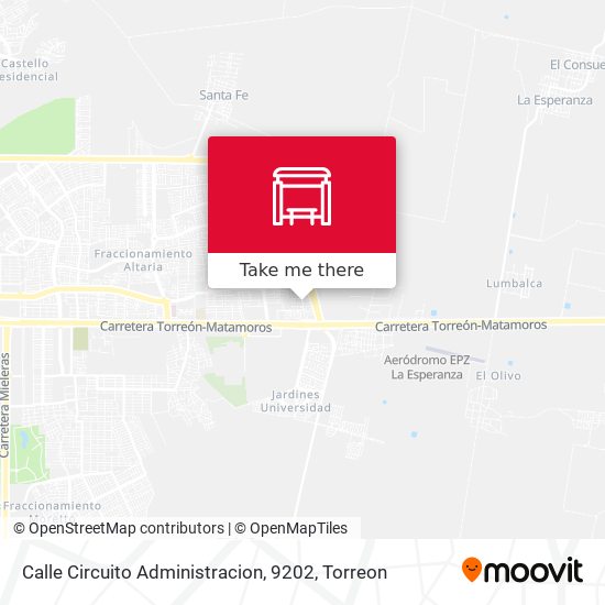 Mapa de Calle Circuito Administracion, 9202