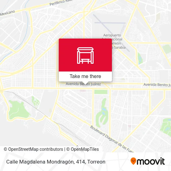 Mapa de Calle Magdalena Mondragón, 414
