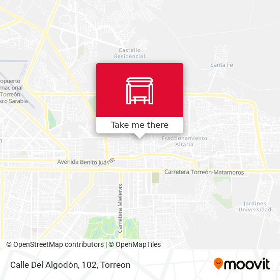 Calle Del Algodón, 102 map