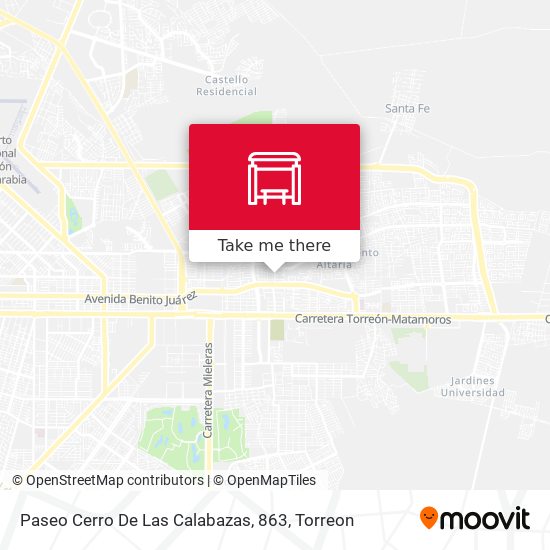 Mapa de Paseo Cerro De Las Calabazas, 863