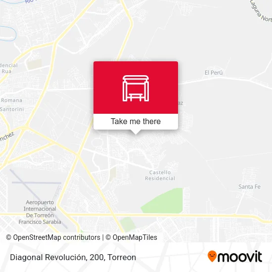 Mapa de Diagonal Revolución, 200