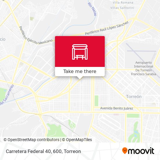 Carretera Federal 40, 600 map