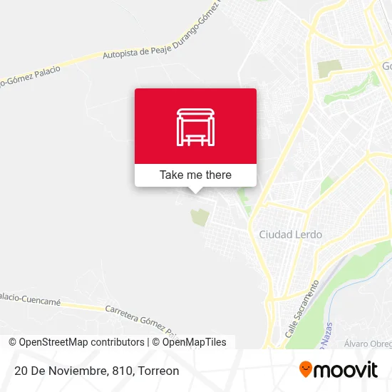 20 De Noviembre, 810 map