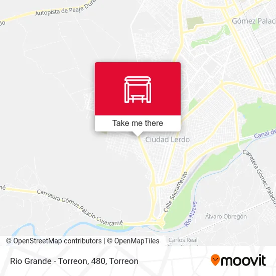 Mapa de Rio Grande - Torreon, 480