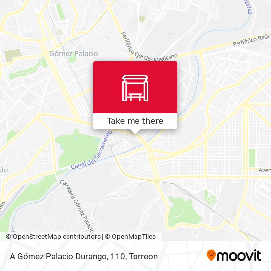 A Gómez Palacio Durango, 110 map