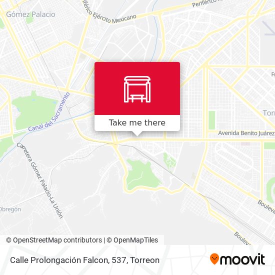 Mapa de Calle Prolongación Falcon, 537