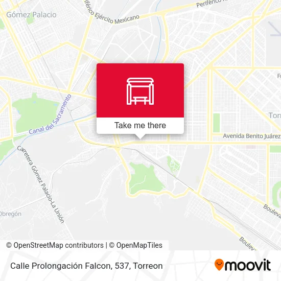 Mapa de Calle Prolongación Falcon, 537