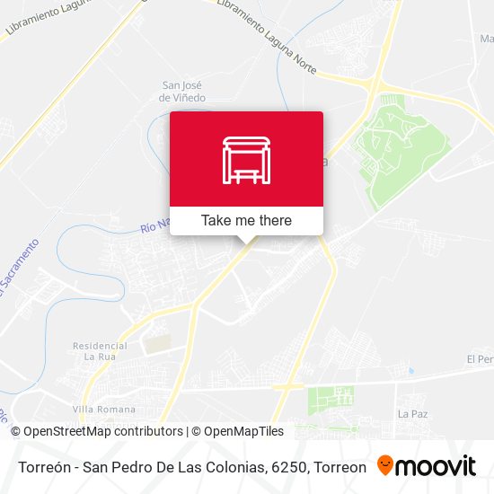 Torreón - San Pedro De Las Colonias, 6250 map