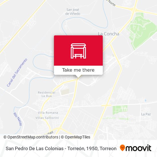 Mapa de San Pedro De Las Colonias - Torreón, 1950