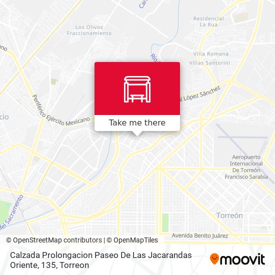 Mapa de Calzada Prolongacion Paseo De Las Jacarandas Oriente, 135