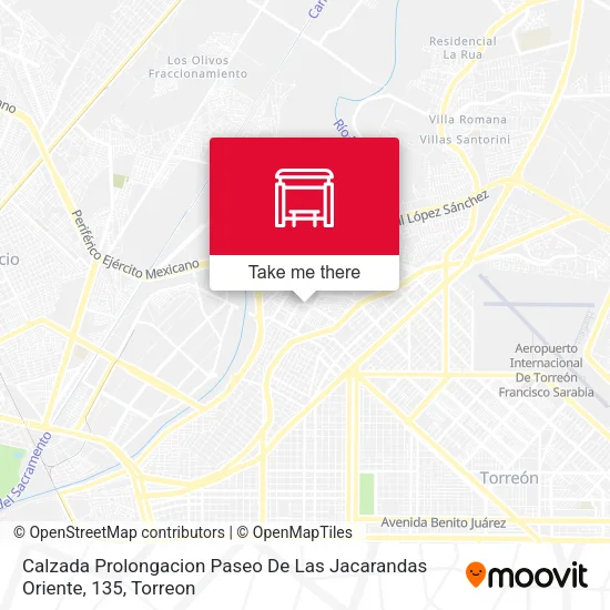 Calzada Prolongacion Paseo De Las Jacarandas Oriente, 135 map