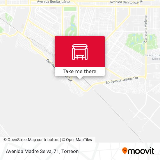 Mapa de Avenida Madre Selva, 71