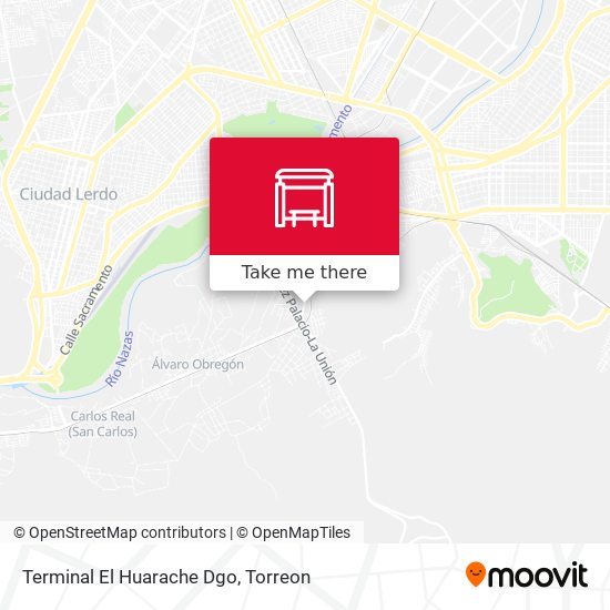 Terminal El Huarache Dgo map