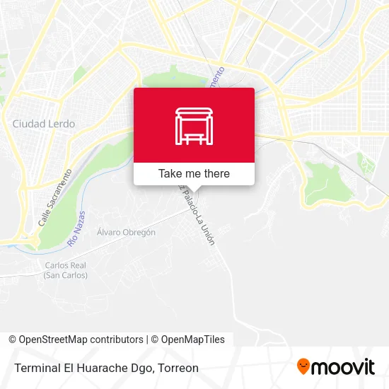 Mapa de Terminal El Huarache Dgo