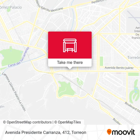 Avenida Presidente Carranza, 412 map