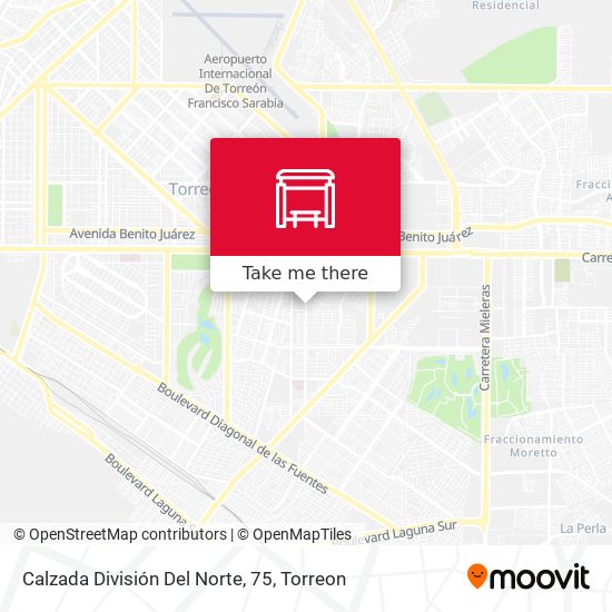 Calzada División Del Norte, 75 map