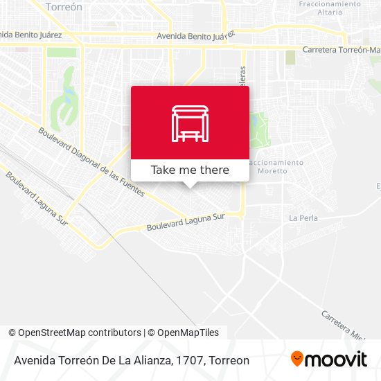 Avenida Torreón De La Alianza, 1707 map