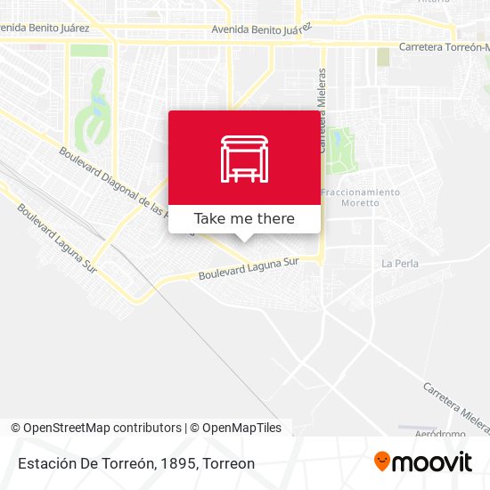 Estación De Torreón, 1895 map
