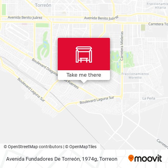 Mapa de Avenida Fundadores De Torreón, 1974g