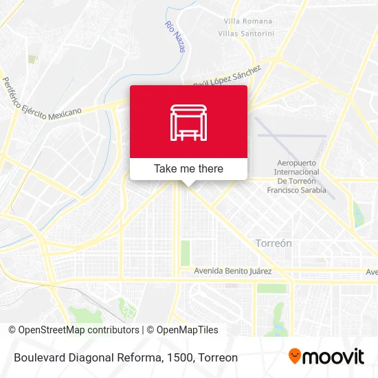 Boulevard Diagonal Reforma, 1500 map