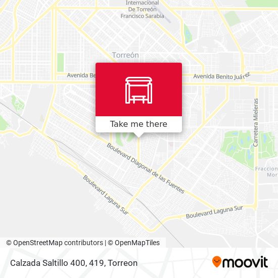 Calzada Saltillo 400, 419 map