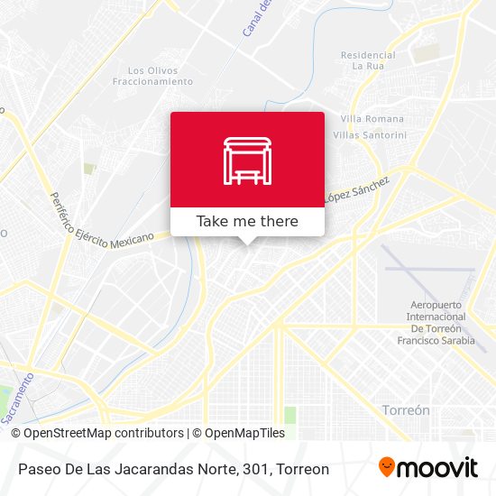 Mapa de Paseo De Las Jacarandas Norte, 301