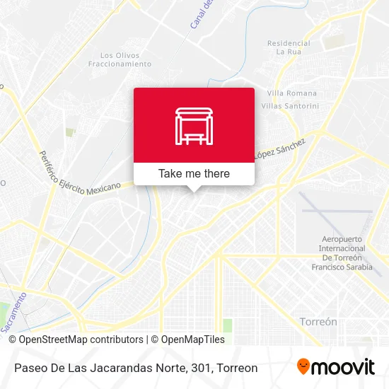 Mapa de Paseo De Las Jacarandas Norte, 301