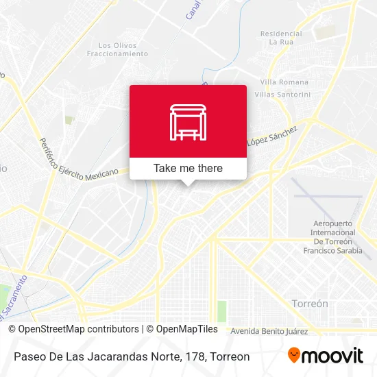 Paseo De Las Jacarandas Norte, 178 map