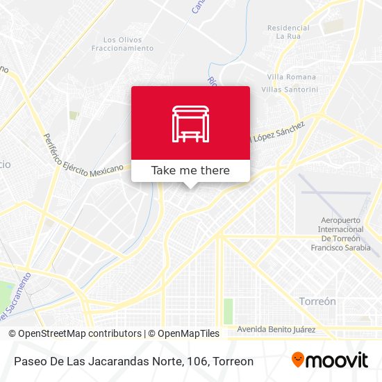 Mapa de Paseo De Las Jacarandas Norte, 106
