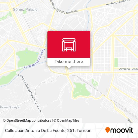 Mapa de Calle Juan Antonio De La Fuente, 251