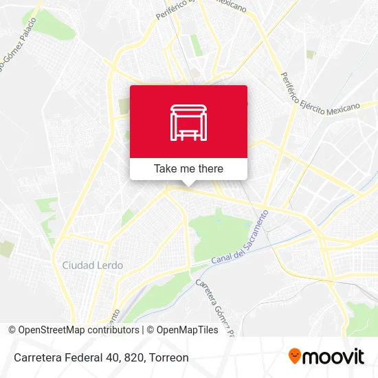 Carretera Federal 40, 820 map