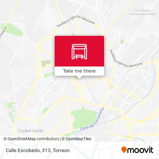 Mapa de Calle Escobedo, 313