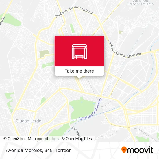 Avenida Morelos, 848 map