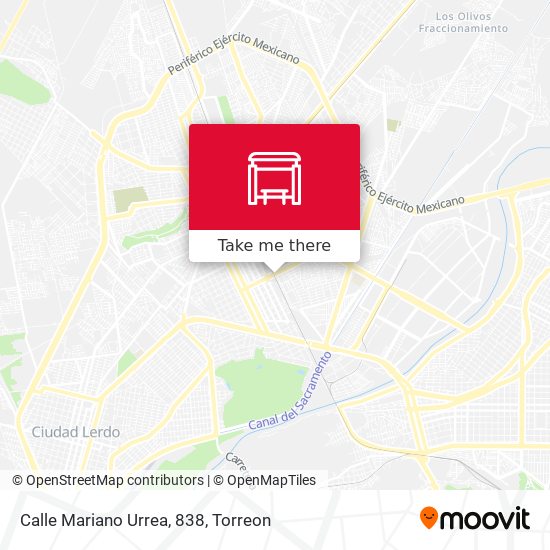 Mapa de Calle Mariano Urrea, 838