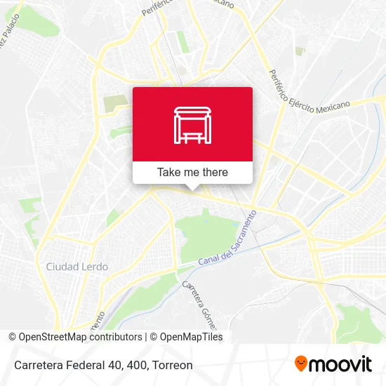 Carretera Federal 40, 400 map