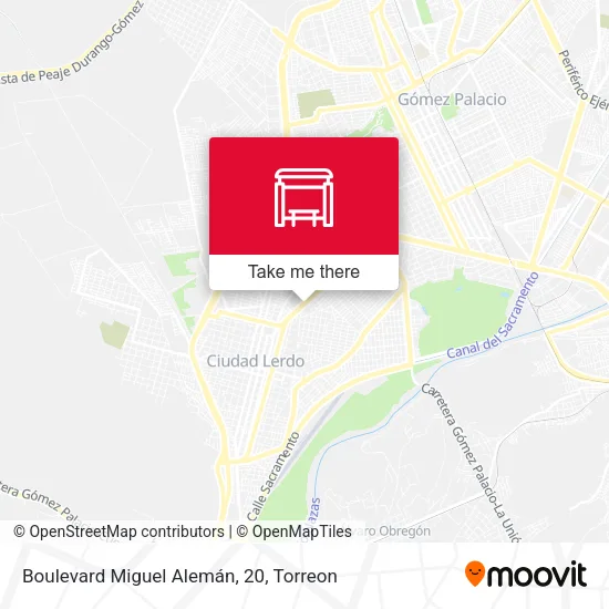 Mapa de Boulevard Miguel Alemán, 20