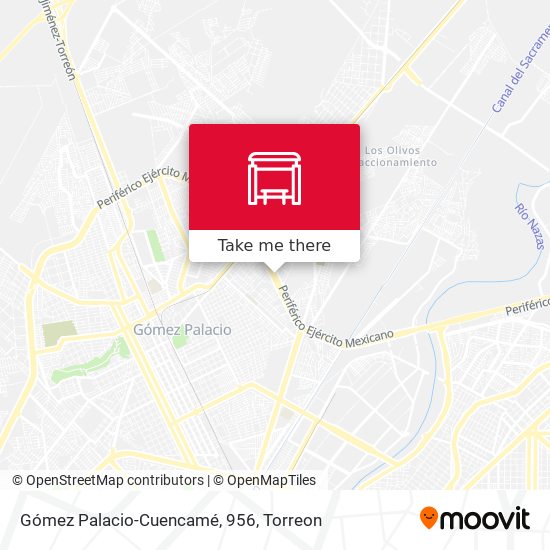 Gómez Palacio-Cuencamé, 956 map