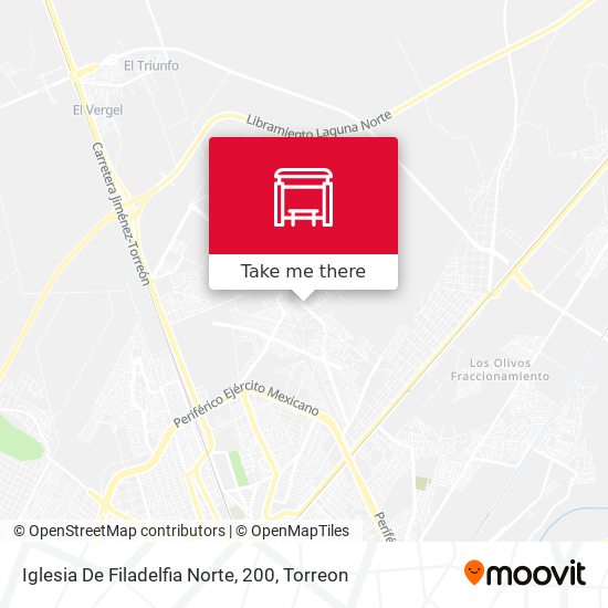 Mapa de Iglesia De Filadelfia Norte, 200