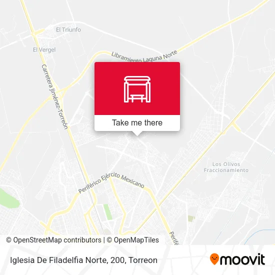 Mapa de Iglesia De Filadelfia Norte, 200