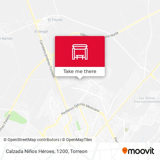 Calzada Niños Héroes, 1200 map