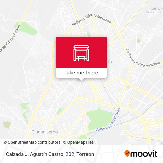 Calzada J. Agustín Castro, 202 map