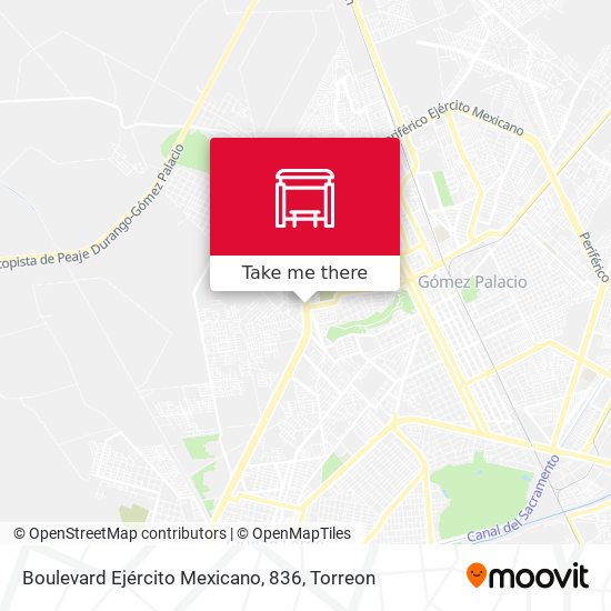 Boulevard Ejército Mexicano, 836 map