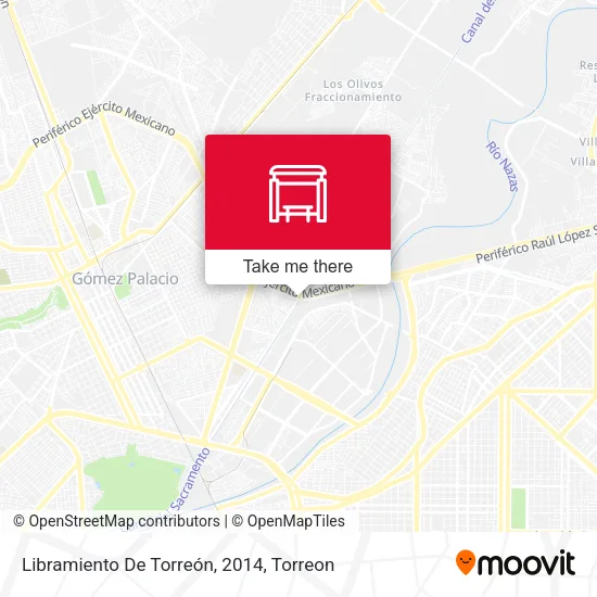 Mapa de Libramiento De Torreón, 2014