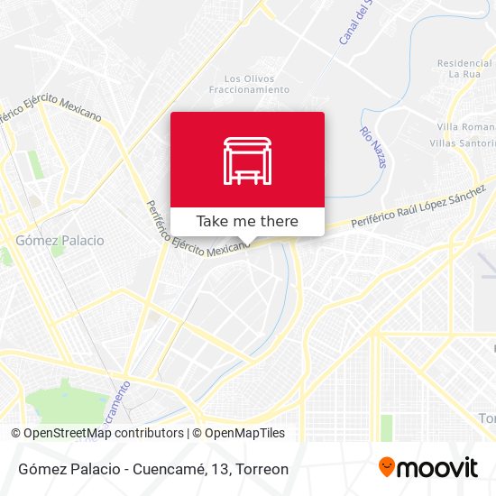 Mapa de Gómez Palacio - Cuencamé, 13