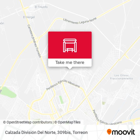 Mapa de Calzada División Del Norte, 309bis